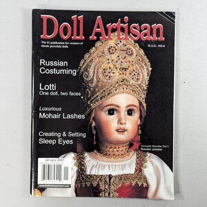 DOLL ARTISAN magazine JAN 2001, vintage doll making magazine